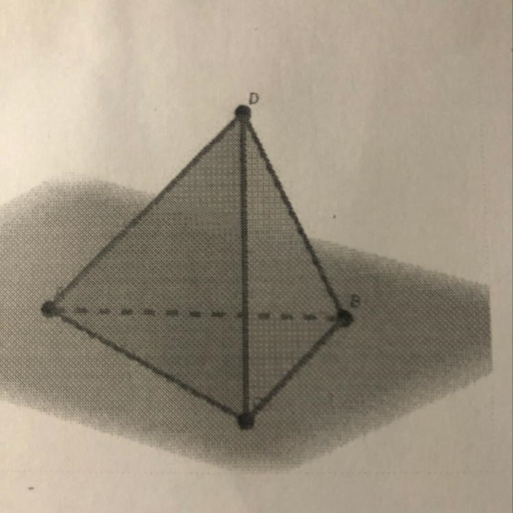 Determine the volume area of a trigonal pyramid who has a base area of 36cm2 and a-example-1