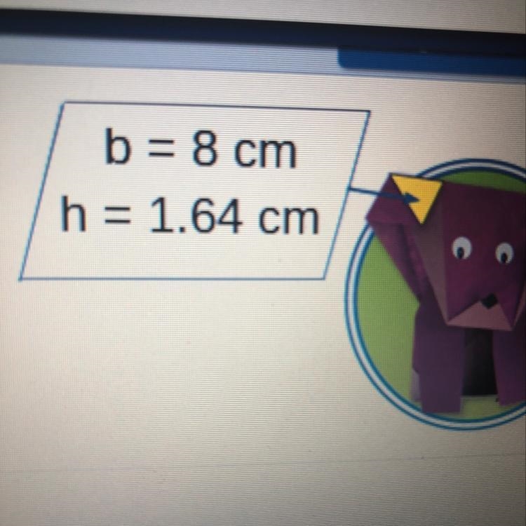 What is the area in square millimeters of the triangle on the origami figure? NOTE-example-1