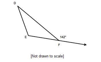 What is the measure of Angle D F E? not drawn to scale 38 degrees 52 degrees 118 degrees-example-1