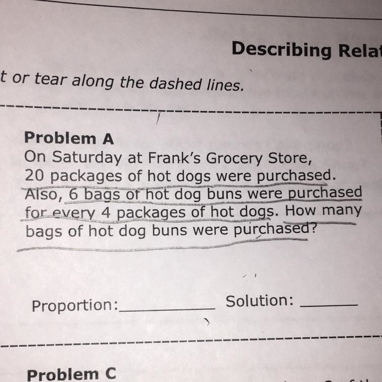 On Saturday at Frank's Grocery Store, 20 packages of hot dogs were purchased. Also-example-1