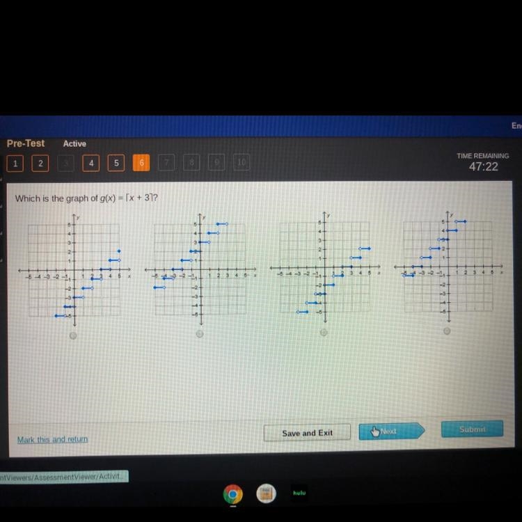 Which is the graph of g(x) = (x + 3?-example-1