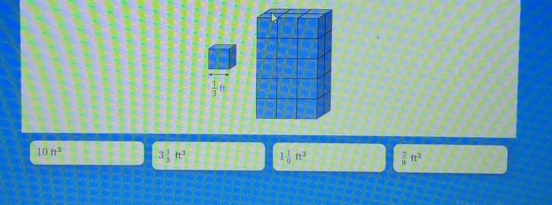 What is the volume of the rectangular prism? one cube is 1/3 Pleaser answer fastt-example-1