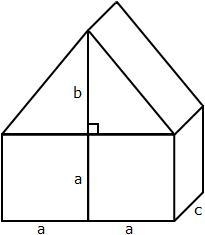 What is the volume of the figure below if a = 4 units, b = 5.9 units, and c = 2 units-example-1