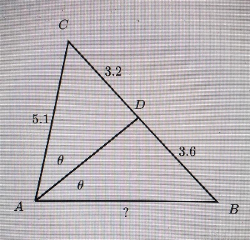 <DAC = <BAD What is the length of AB round to one decimal place please help-example-1