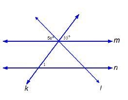 Lines m and n are parallel. What is the Measure of angle 1?-example-1