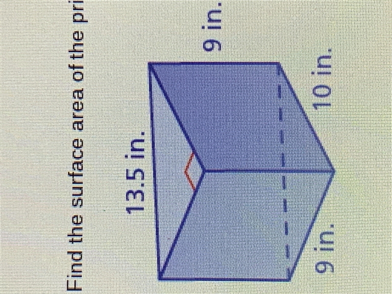 Find the surface area of the prism. Write your answer as a decimal.-example-1