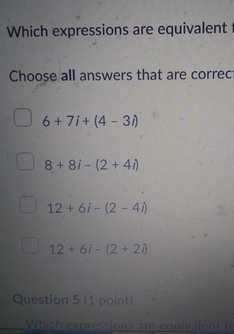 Which expressions are equivalent to 10 + 4I ​-example-1