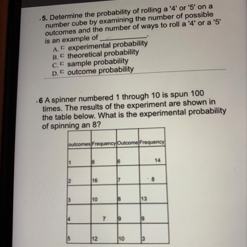 Number 6 A)13/100 B)1/100 C)7/100 D)10/100-example-1