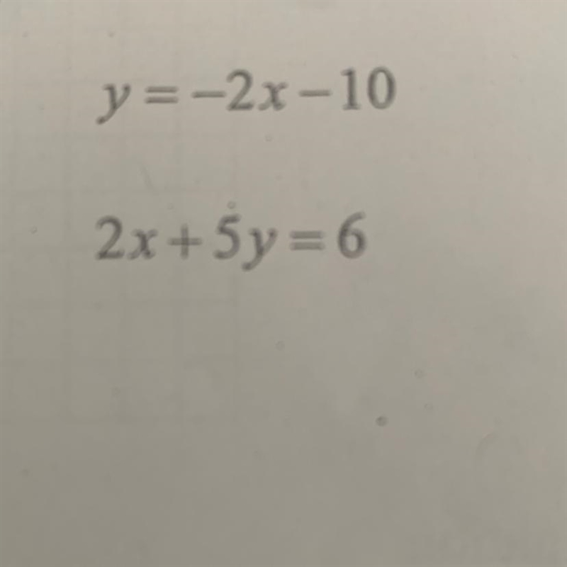 Solve the following system of equation using the method of substitution. Show the-example-1