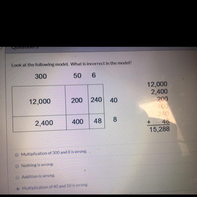 Look at the following model.What is incorrect in the model?-example-1