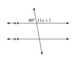 Solve for X. 11 180 9 80-example-1