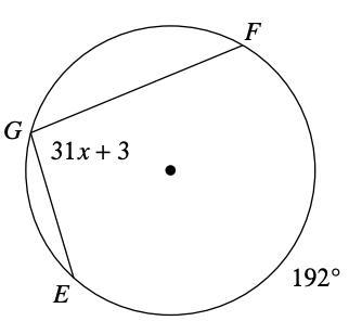 "What is the value of x in the equation, considering the circle?" Thank-example-1