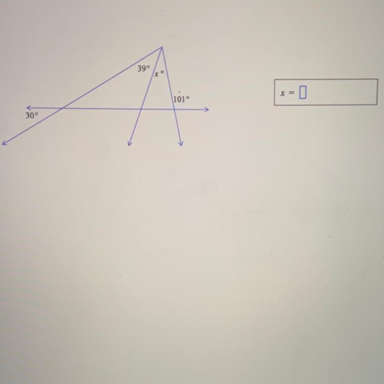 What does X equal??????????-example-1