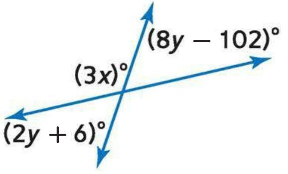 In the picture above, y equals to ___ degrees. The acute angle (2y+6) measures___ degrees-example-1