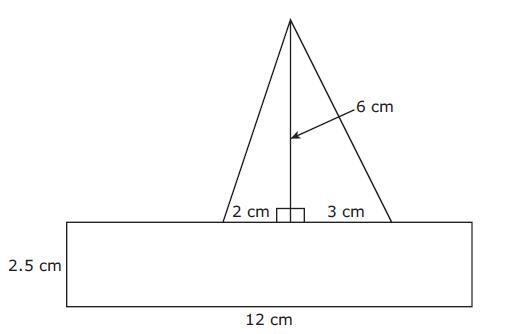 A drawing of a sailboat was made using a rectangle and two right triangles, as shown-example-1