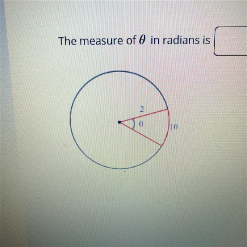 The measure theta in of in radians is?-example-1