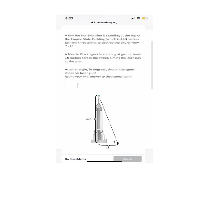 Right triangle trigonometry word problems help-example-1