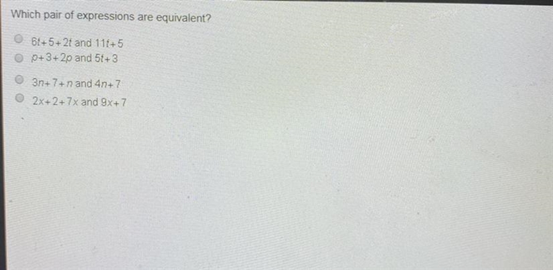 Which pair of expressions are equivalent?-example-1