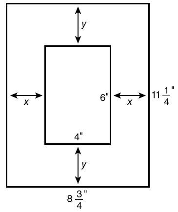 Jonathan looked at the picture frame below and computed the following sum: 8 3/4 + (-4) what-example-1