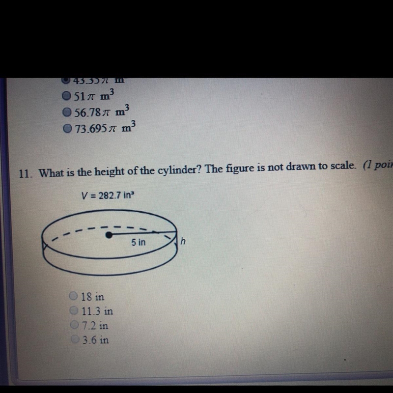 What is the height of the cylinder ! Please please help me-example-1