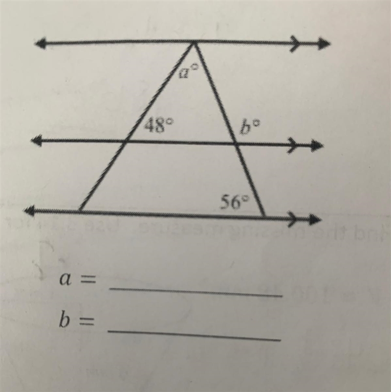 What are the values of a and b in the figure?-example-1