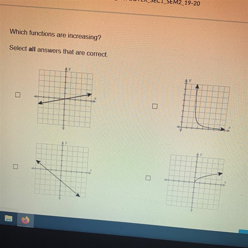 Which functions are increasing? Select all answers that are correct.-example-1