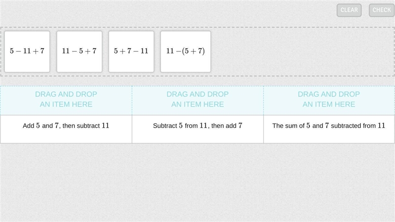 Drag an expression to match each statement.-example-1