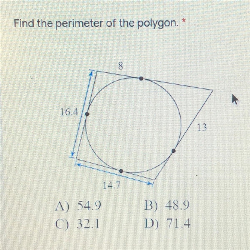 Find the perimeter of the polygon.-example-1