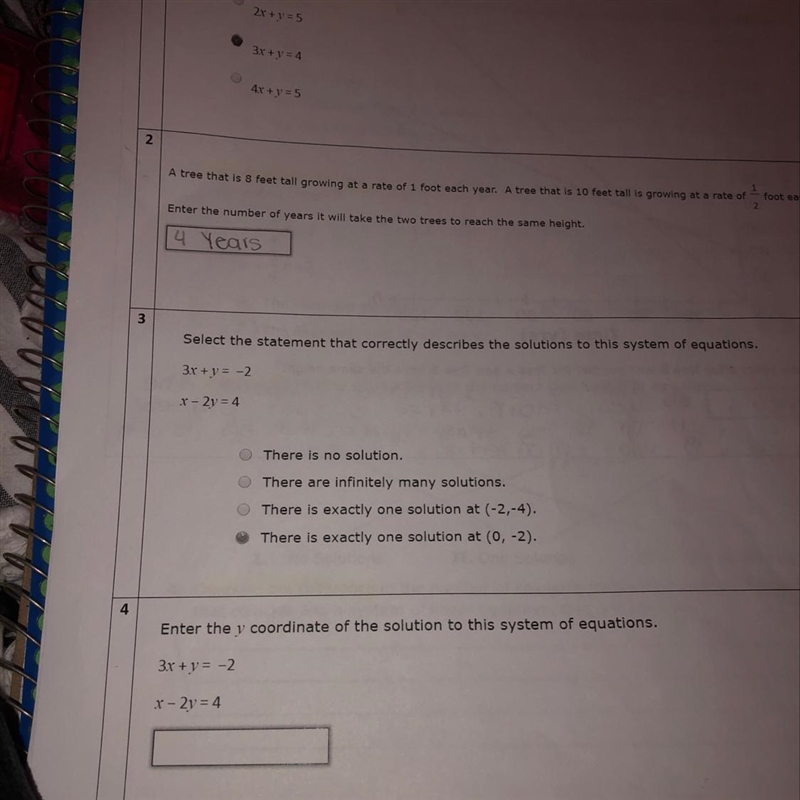 Enter the y coordinate of the solution to this system of equations. 3r+r= -2 r - 20 = 4 Need-example-1