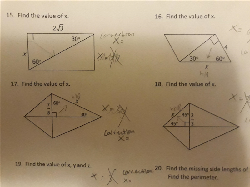 (Help)Find the value of X. 15-18-example-1