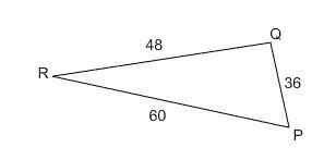 Find the measure of angle P in the triangle below.-example-1