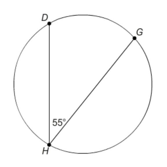 What is the measure of DG⏜? Enter your answer in the box. ° Circle with inscribed-example-1