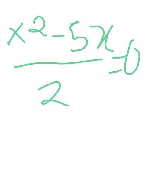 Solve the quadratic equation X^2-5X÷2=0 ​-example-1