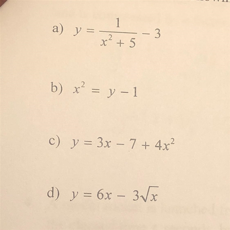 Are these quadratic functions?-example-1