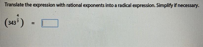 Translate the expression with rational exponents into a radical expression. Simplify-example-1