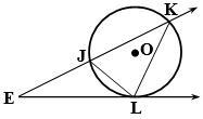 Given: EL- tangent, EK- secant Prove: EJ·LK = EL·LJ-example-1