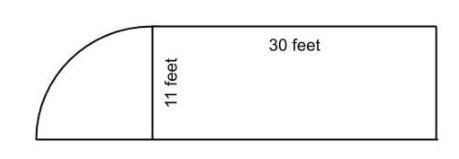 What is the area of the quarter circle? if you want you can round it to the nearest-example-1