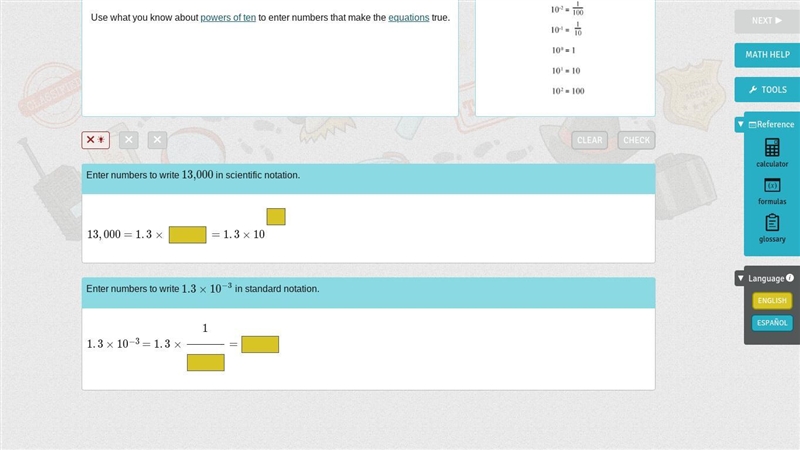 Some facts about powers of ten are shown. Use what you know about powers of ten to-example-1