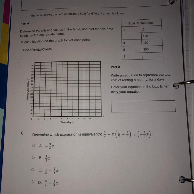 Can someone please help me with these 7th grade math questions-example-1