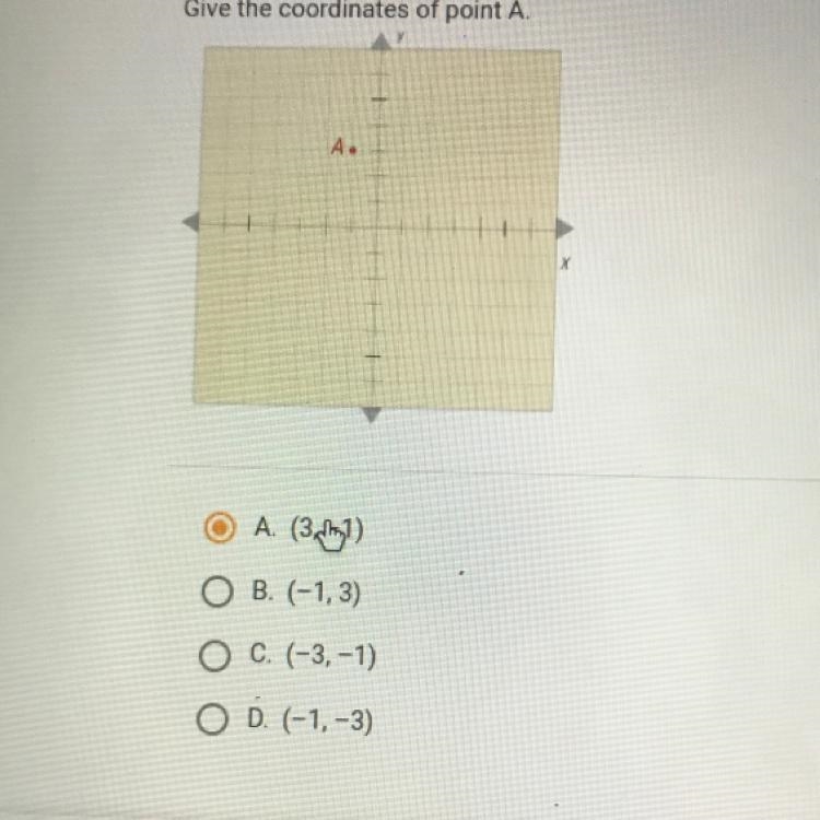 Give the coordinates of point a?-example-1