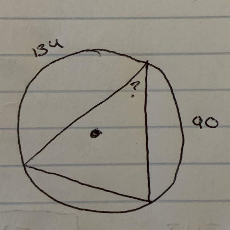 Trying to find the angle with the question mark-example-1