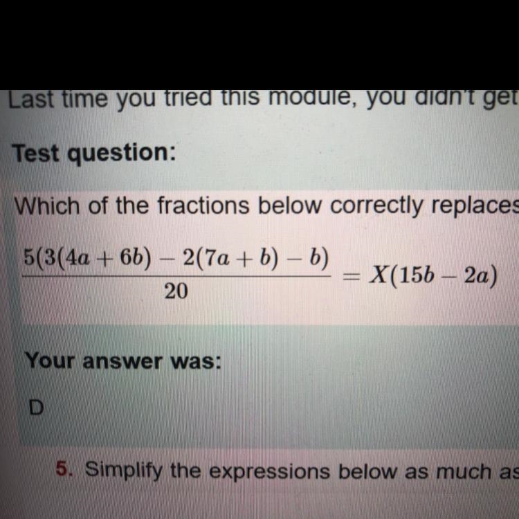 Just need someone to explain how I simplified it to -2a+15b/ 4-example-1