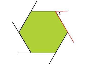 The picture shows a regular hexagon drawn to show the exterior angles. What is the-example-1