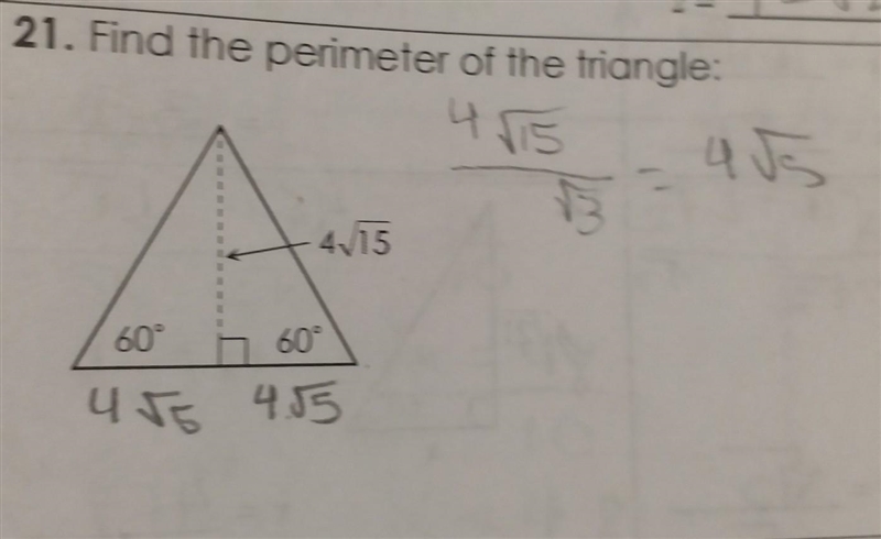 Find the perimeter of the triangle ​-example-1