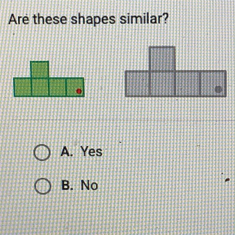 Are these shapes similar?-example-1