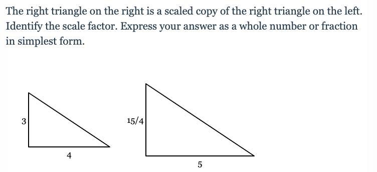 The right triangle on the right is a scaled copy of the right triangle on the left-example-1