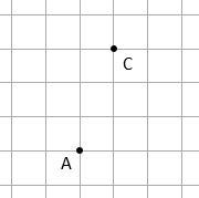 Two vertices of a rectangle are shown. If AC is a diagonal of the rectangle, and two-example-1