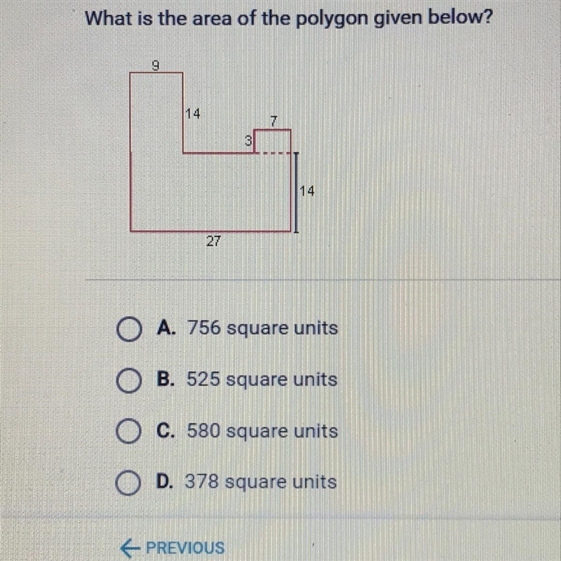 What is the area of the polygon given below?-example-1