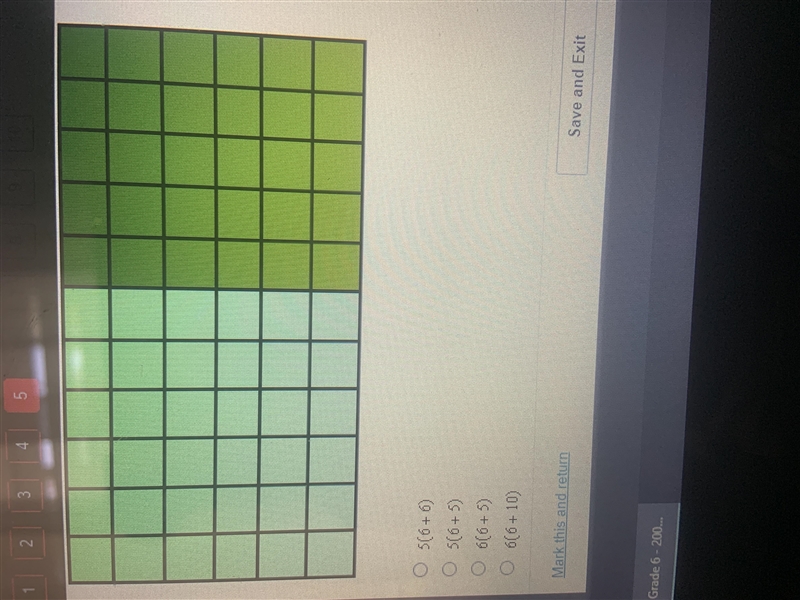 Which expression is shown using the model below? 5(6+6) 5(6+5) 6(6+5) 6(6+10)-example-1