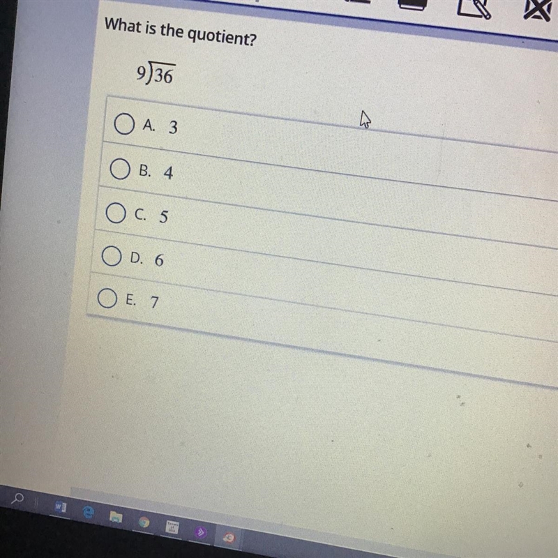 Why dint you look at that another question What is the quotient *Again* A. 3 B. 4 C-example-1